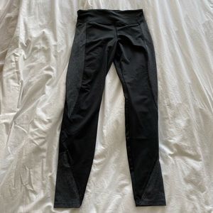 Black leggings with grey side panels